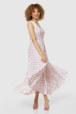 Closet London Soft Pink Twist Detail Pleated A- Line Dress 9 Closet London Soft Pink Twist Detail Pleated A- Line Dress -Closet London Popular Shop D9099 SOFT PINK 71529 01374.1677162785