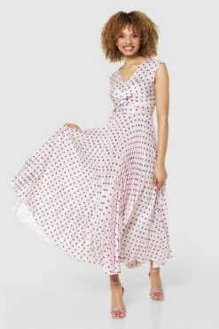 Closet London Soft Pink Twist Detail Pleated A- Line Dress 10 Closet London Soft Pink Twist Detail Pleated A- Line Dress -Closet London Popular Shop D9099 SOFT PINK 71534 11994.1677162803