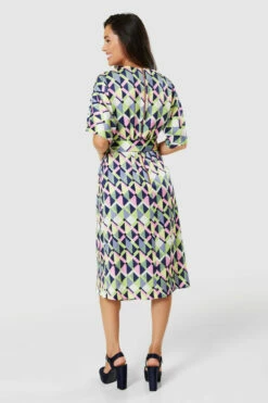 Closet London Lime Green Kimono WrapA- Line Dress -Closet London Popular Shop D9165 20220830 Closet London 34180 75319.1677165971