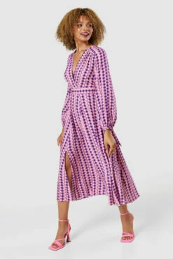 Closet London Pink Full Skirt WrapDress -Closet London Popular Shop D9177 20220830 Closet London 33245 28891.1677165278