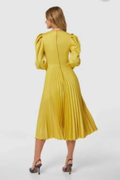 Closet London Pleated Pleated Dress -Closet London Popular Shop D9221 YELLOW 20230405 Closet London0879 29180.1685719642