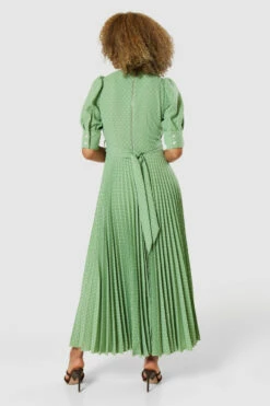 Closet LondonSage GreenPuff Sleeve Pleated A-lineDress -Closet London Popular Shop D9236 20220830 Closet London 34365 97444.1677166231