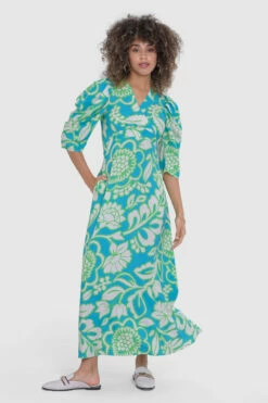 Closet London Green TurquoiseWrap Tie Waist Dress 7 Closet London Green TurquoiseWrap Tie Waist Dress -Closet London Popular Shop D9265 2 63160.1685457935