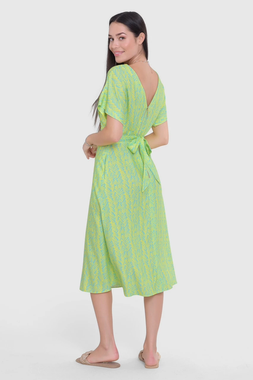 Closet London Yellow A-line Kimono Dress 6 Closet London Yellow A-line Kimono Dress - Image 4