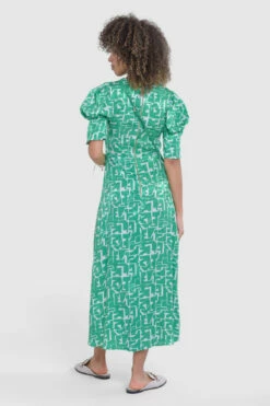 Closet London Green A-Line Jacquard Print Dress -Closet London Popular Shop D9327 24 26756.1685458153
