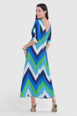 Closet London Blue A-Line V-Back Dress -Closet London Popular Shop D9394 17 94048.1685457512