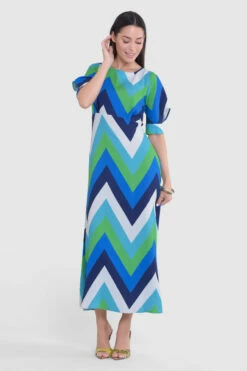 Closet London Blue A-Line V-Back Dress -Closet London Popular Shop D9394 4 97058.1685457501