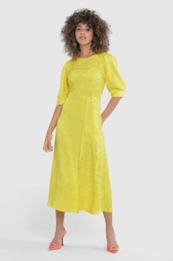Closet London Yellow A-Line Midi Dress -Closet London Popular Shop D9412 1 03520.1685458082