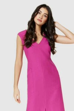 Closet London Fuchsia Pencil Dress -Closet London Popular Shop D9441 FUSCHIA 64966 01328.1691074537