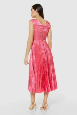 Closet London Pink Floral Pleated Dress -Closet London Popular Shop D9454 PINK 64791 48643.1690195595