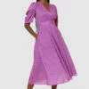 Closet London Pink Full Skirt Wrap Dress