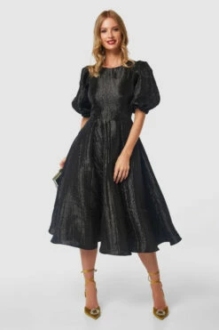 Closet Gold Black A-line Paneled Skirt Dress -Closet London Popular Shop D9520 BLACK Closet London1095 44841.1694516522