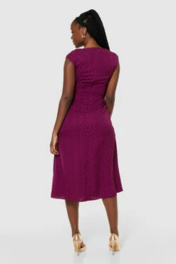 Closet London Purple Maroon A-Line Dress -Closet London Popular Shop D9530 MAROON 65635 27824.1691074335