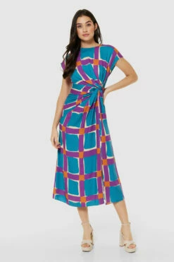 Closet London Teal A-Line Twist Dress -Closet London Popular Shop D9532 TEAL 65786 15934.1691075791