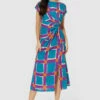 Closet London Teal A-Line Twist Dress -Closet London Popular Shop D9532 TEAL 65788 77635.1691075790