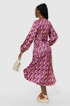Closet London Purple High-Low Wrap Dress -Closet London Popular Shop D9538 PURPLE 64654 45343.1690195251