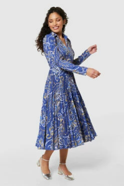 Closet London Navy Pleated Shirt Dress -Closet London Popular Shop D9602 NAVY 2457 65912.1693559858