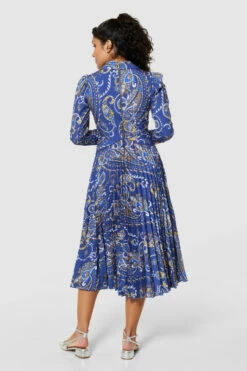 Closet London Navy Pleated Shirt Dress -Closet London Popular Shop D9602 NAVY 2476 92532.1693559887