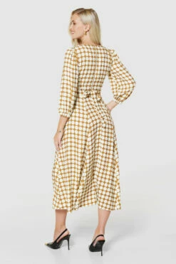 Closet LondonLight Brown Full Skirt Wrap Dress -Closet London Popular Shop D9644 LIGHT BROWN 0878 77589.1693566591