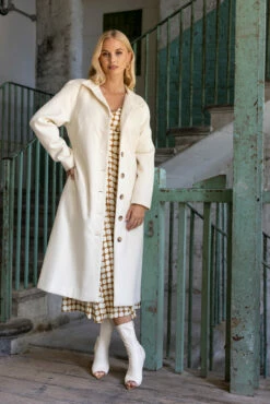 Closet London Cream Long Coat -Closet London Popular Shop D9644 Light Brown 10 83420.1694422274