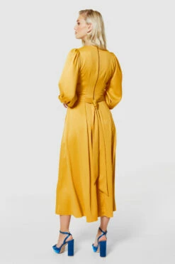 Closet LondonYellow Full Skirt Midi Dress -Closet London Popular Shop D9651 YELLOW 2347 18664.1693567077