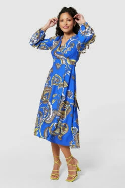 Closet London Royal Blue High-Low Wrap Dress -Closet London Popular Shop D9659 ROYAL BLUE 1950 24299.1694517986
