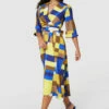 Closet LondonBlue High-Low Wrap Dress -Closet London Popular Shop D9663 BLUE 1003 05369.1693562266
