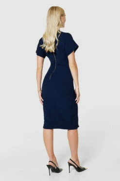 Closet London Navy Kimono Pencil Dress -Closet London Popular Shop D9707 NAVY 0830 95868.1693841378
