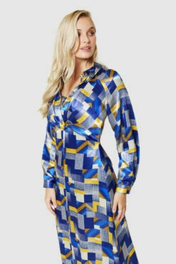 Closet London NavyA-Line Shirt Dress -Closet London Popular Shop D9719 NAVY 2510 84166.1693567450