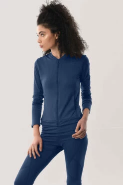 Closet London Navy Zip Up Jacket