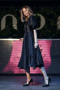 Closet Gold Black A-line Paneled Skirt Dress -Closet London Popular Shop DSC 8122 CL FW2023 15945.1697795827