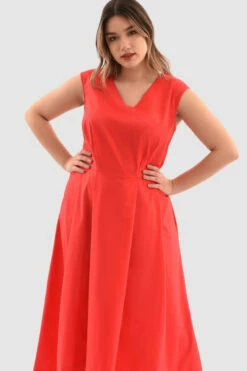 Closet London Curves Red High Low Dress -Closet London Popular Shop HGbyEd02 71242.1650632837