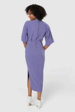 Closet London Lilac Purple PencilKimono Sleeves Midi Dress -Closet London Popular Shop HO fzXY4 63913.1673345414