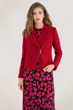 Closet London Red Biker Jacket