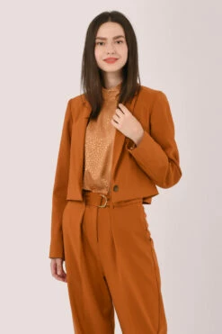 Closet London Tan Cropped Jacket
