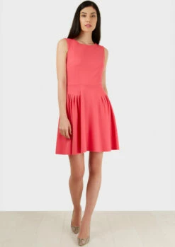 Closet Side Panel A Line Dress -Closet London Popular Shop J770 PINK SKATER 1 22369.1602696915