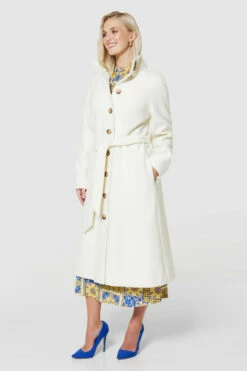 Closet London Cream Long Coat -Closet London Popular Shop J9724 CREAM 0231 79583.1692896606