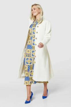 Closet London Cream Long Coat -Closet London Popular Shop J9724 CREAM 0242 48569.1695227273