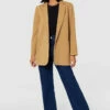 Closet London Camel Oversized Blazer -Closet London Popular Shop J9736 CAMEL MC 190 14600 15185.1692897027