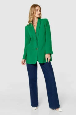 Closet London Green Oversized Blazer -Closet London Popular Shop J9736 GREEN 15078 41837.1692897080