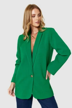 Closet London Green Oversized Blazer -Closet London Popular Shop J9736 GREEN 15091 76048.1692897065