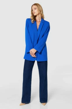 Closet London Blue Oversized Blazer -Closet London Popular Shop J9736 ROYAL 15048 44981.1692897132