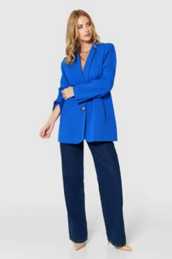 Closet London Blue Oversized Blazer -Closet London Popular Shop J9736 ROYAL 15054 06333.1692897135