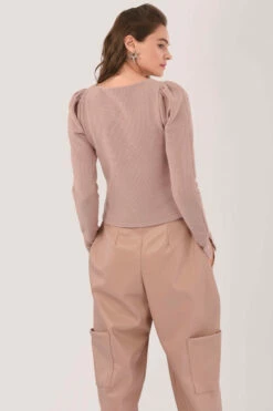 Closet London Pink Pleated Sleeve Top -Closet London Popular Shop JB6529 T6531 DSC 5316 18993.1606821097