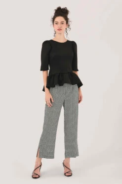 Closet London Black Gathered Hem Top -Closet London Popular Shop JB6542 DSC 5322 92837.1606402076