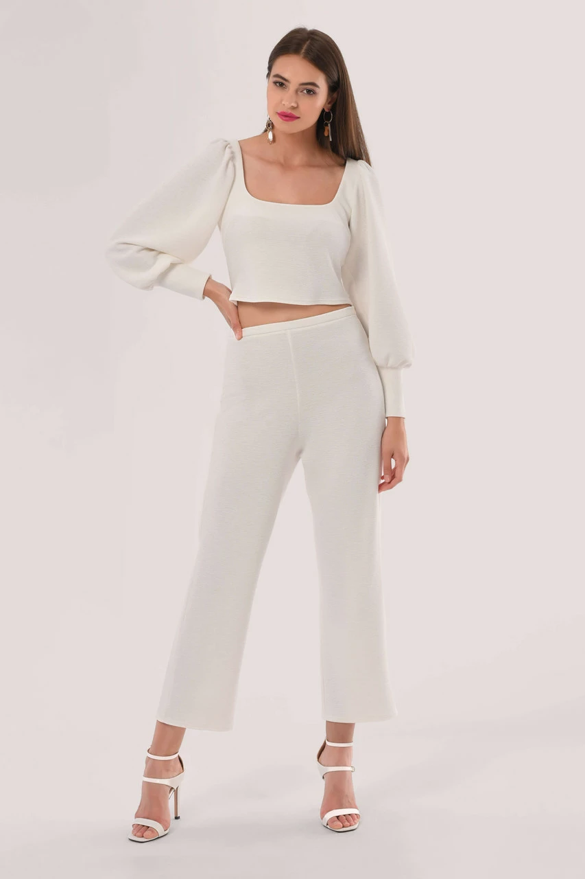 Closet London Ivory Trousers With Waistband 4 Closet London Ivory Trousers With Waistband - Image 2
