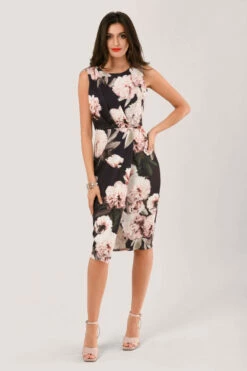 Closet London Navy Floral Draped Sleeveless Wrap Dress 7 Closet London Navy Floral Draped Sleeveless Wrap Dress -Closet London Popular Shop JD3970 DSC 6585 1 35111.1574766140