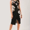 Closet London Black Floral Bodycon Pencil Dress -Closet London Popular Shop JD5707 DSC 6026 1 74785.1638286725