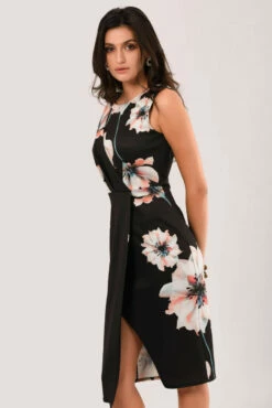 Closet London Black Floral Bodycon Pencil Dress -Closet London Popular Shop JD5707 DSC 6035 1 80431.1576666380