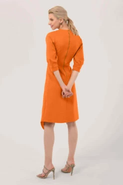 Closet London Orange Pleated Sleeve Wrap Dress -Closet London Popular Shop JD6224 DSC 8249 done 83412.1594141282.1280.1280 copy 3 51236.1653060204